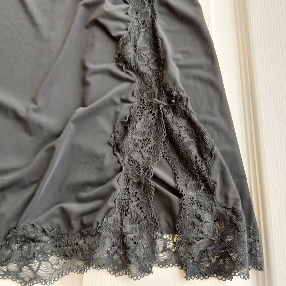 VS Padded Cup Mini Slip Dress 36C black underwire adjustable straps lace nylon - Picture 5 of 14